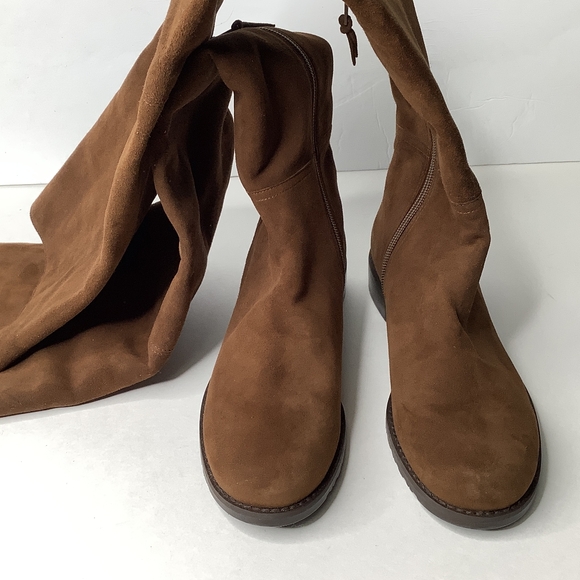 Stuart Weitzman Hilo suede over knee walnut boots 6 $798 - Picture 11 of 14